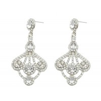 Gatsby Crystal Pave Baroque Bridal Earrings